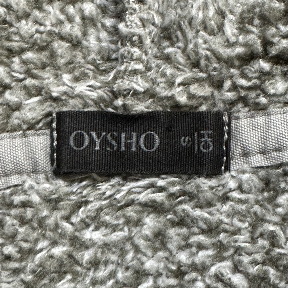 Oysho Women's Sweater Size S Gray Heather Fleece Hoodie Long Sleeve Spell Out - Picture 3 of 8